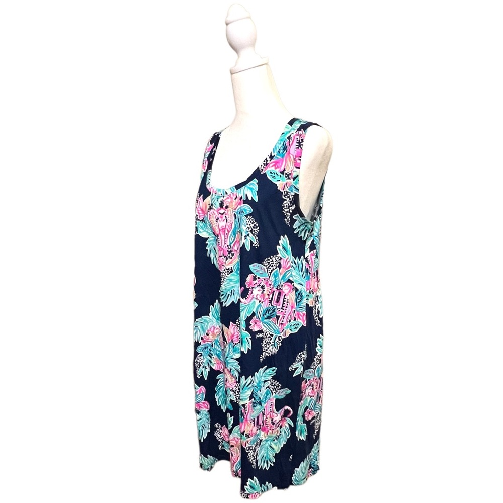 Lilly Pulitzer Raylee Inky Navy Peanut Gallery Dress, Size M - Picture 5 of 10